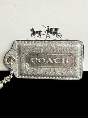 Coach XL Hangtag - Silver Metallic (3")
